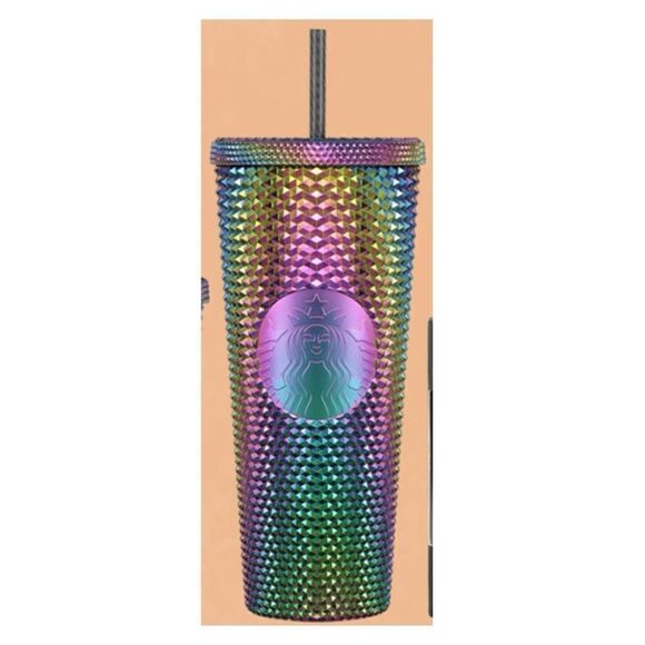 Starbucks 2023 Venti Limited Edition Halloween Black Bling Oil Slick Tumbler NEW - Picture 2 of 8